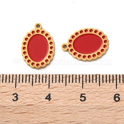Ion Plating(IP) 304 Stainless Steel Red Enamel Charms&nbsp;STAS-M102-65G