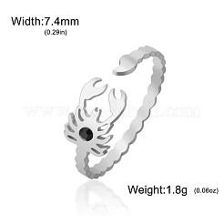 304 Stainless Steel Cuff Open Rings&nbsp;WGE0991-01
