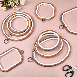 9Pcs 9 Styles Plastic Embroidery Hoops&nbsp;DIY-WR0005-39