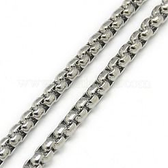 Tarnish Resistant Trendy Men's 201 Stainless Steel Box Chain Necklaces&nbsp;NJEW-L043B-46P