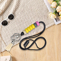 1Pc Silicone Flat Round Name Card Lanyards&nbsp;AJEW-CP0009-85
