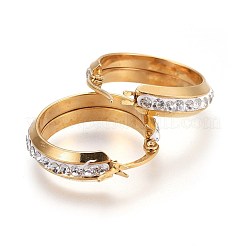 Ion Plating(IP) 304 Stainless Steel Hoop Earrings&nbsp;EJEW-P173-08G