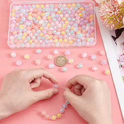240Pcs 12 Colors Transparent Acrylic Beads&nbsp;MACR-PH0001-75