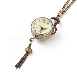 Alloy Round Pendant Necklace Quartz Pocket Watch&nbsp;X-WACH-N011-07A