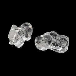 Natural Quartz Crystal Carved Half Hole Beads&nbsp;G-K367-02F
