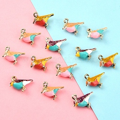 30Pcs 3 Colors Alloy Enamel Pendants&nbsp;ENAM-CJ0002-35