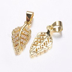 Long-Lasting Plated Brass Micro Pave Cubic Zirconia Pendants&nbsp;X-ZIRC-F069-36G