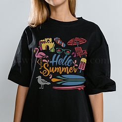 1 Set Summer Theme PET Hollow Out Drawing Painting Stencils&nbsp;DIY-MA0004-76B