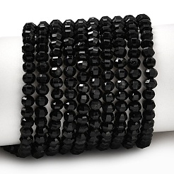 Natural Black Tourmaline Beads Strands&nbsp;G-K376-I02-3x4mm
