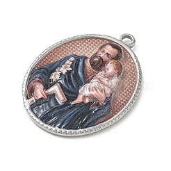 304 Stainless Steel Printed Religion Pendants&nbsp;STAS-G387-03P-01