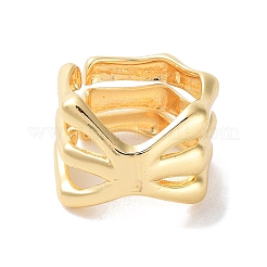 Brass Open Cuff Rings for Women&nbsp;RJEW-E292-25G