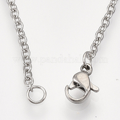 Non-Tarnish 201 Stainless Steel Pendant Necklaces&nbsp;NJEW-T009-JN093-1-40