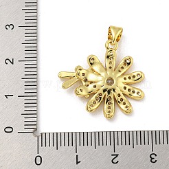 Rack Plating Brass Micro Pave Cubic Zirconia Pendants&nbsp;KK-G513-35G
