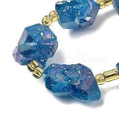 Electroplated Raw Rough Natural Amethyst Beads Strands&nbsp;G-Z131-J02-01