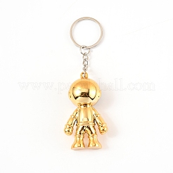 Plastic Astronaut Keychains&nbsp;KEYC-WH0024-02G