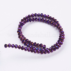 Electroplate Glass Beads Strands&nbsp;EGLA-D020-3x2mm-84