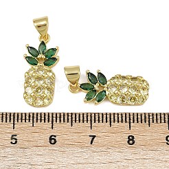 Brass Micro Pave Cubic Zirconia Pendants&nbsp;KK-I358-041G