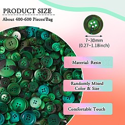 Flat Round Resin Buttons&nbsp;BUTT-TAC0017-01F