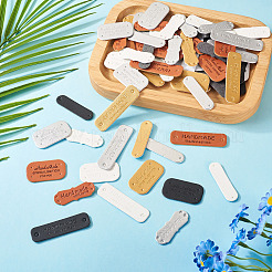 100Pcs 20 Styles PU Leather Label Tags&nbsp;PURS-TA0001-02