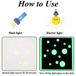 4 Styles Luminous PVC Wall Stickers&nbsp;DIY-GF0010-58