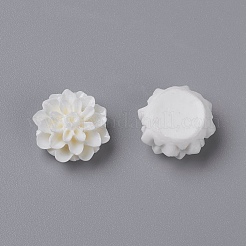 15MM White Flower Resin Cameo Cabochons for Finger Ring Making&nbsp;X-RB772Y-5