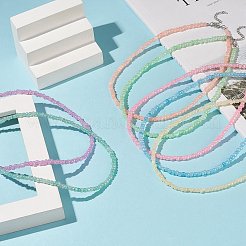 7Pcs 7 Color Glass Seed Beaded Necklaces Set for Women&nbsp;NJEW-JN04182