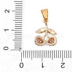 Brass Micro Pave Cubic Zirconia Charms&nbsp;LS-KK-Q096-17G