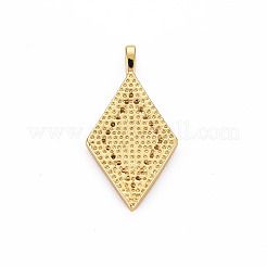 Brass Cubic Zirconia Pendants&nbsp;KK-T004-102-NF
