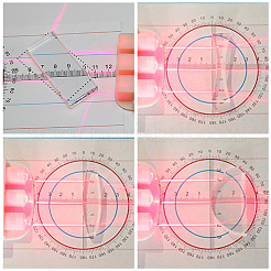 5Pcs 5 Style  Acrylic Physics Optical Lens&nbsp;AJEW-GA0003-06