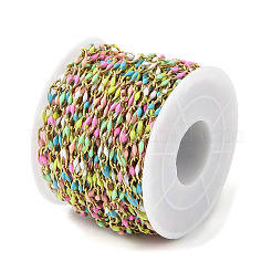 Ion Plating(IP) 304 Stainless Steel Dapped Chains&nbsp;AJEW-Q150-09G-08