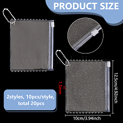 20Pcs 2 Styles Transparent PVC Zip Top Storage Bags&nbsp;ABAG-FG0001-15