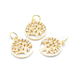 Brass Micro Pave Cubic Zirconia Charms&nbsp;ZIRC-L070-06