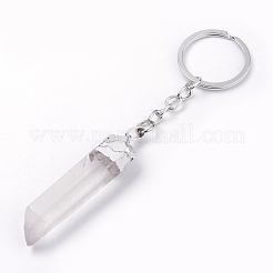 Natural Crystal Quartz Keychain&nbsp;KEYC-S252-15