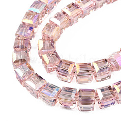 Electroplate Transparent Glass Beads Strands&nbsp;EGLA-N002-28-H02