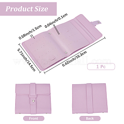 1Pc Rectangle PU Imitation Leather Earring Jewelry Rolls&nbsp;ABAG-CL0001-37A