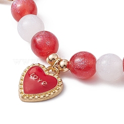Resin Round Beaded Stretch Bracelet&nbsp;BJEW-JB09564
