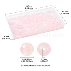 2 Strands Baking Paint Imitation Jade Glass Round Bead Strands&nbsp;DGLA-FS0001-20A