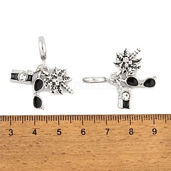Rack Plating Alloy Crystal Rhinestone European Dangle Charms&nbsp;FIND-C055-29P
