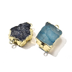 Raw Rough Natural Dyed Quartz Crystal Links Connector Charms&nbsp;G-K189-04LG