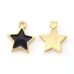Light Gold Plated Alloy Enamel Pendants&nbsp;ENAM-R136-21C