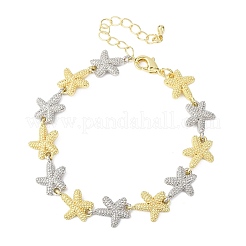 Brass Link Chain Bracelets for Women&nbsp;BJEW-G762-01GP-03
