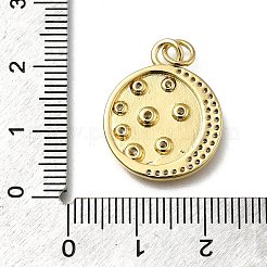 Brass Micro Pave Cubic Zirconia Pendants&nbsp;KK-C090-26G