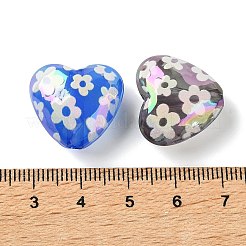 UV Plating Printed Opaque Acrylic Beads&nbsp;AC-CBAEAA8-16