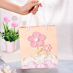 6Pcs Rectangle Paper FLower Gift Bags with Rope Handles&nbsp;ABAG-TA0001-29B