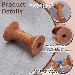 Wooden Bobbins&nbsp;LS-FIND-WH0148-163A