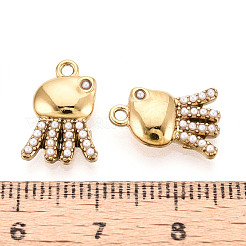 304 Stainless Steel and ABS Imitation Pearl Squid Charms&nbsp;STAS-T072-65G