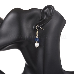 3 Pairs 304 Stainless Steel Natural Cultured Freshwater Pearl Round Earring Sets&nbsp;EJEW-JE06817-01