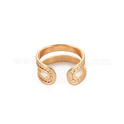 Textured Hollow Cuff Earrings&nbsp;RJEW-S048-006G-NF