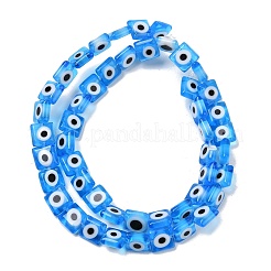 Handmade Evil Eye Lampwork Beads Strands&nbsp;LAMP-G166-03E
