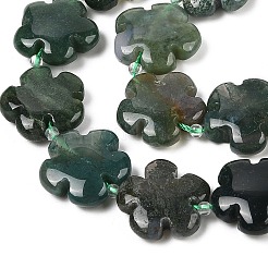 Natural Moss Agate Beads Strands&nbsp;G-NH0009-A01-01